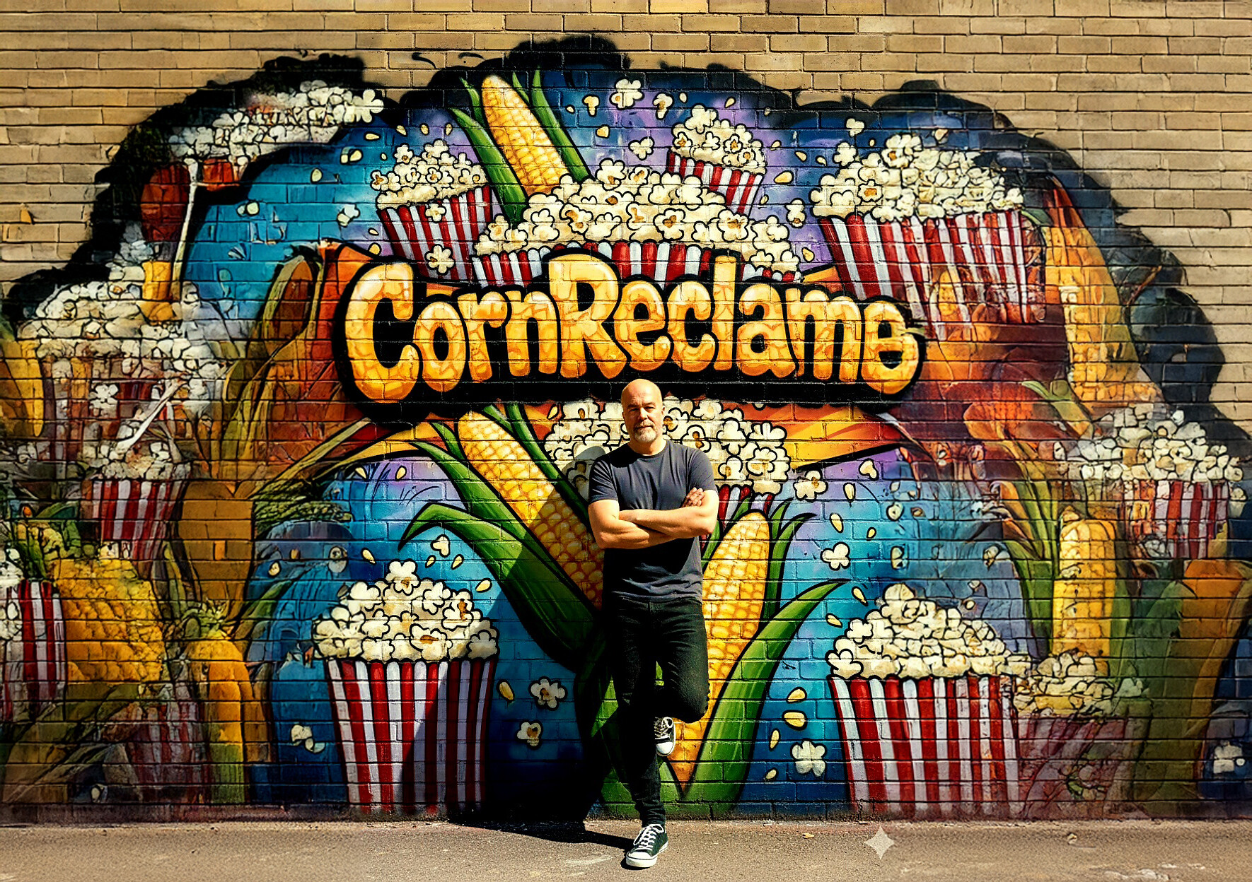 CornReclame Grafitti muur